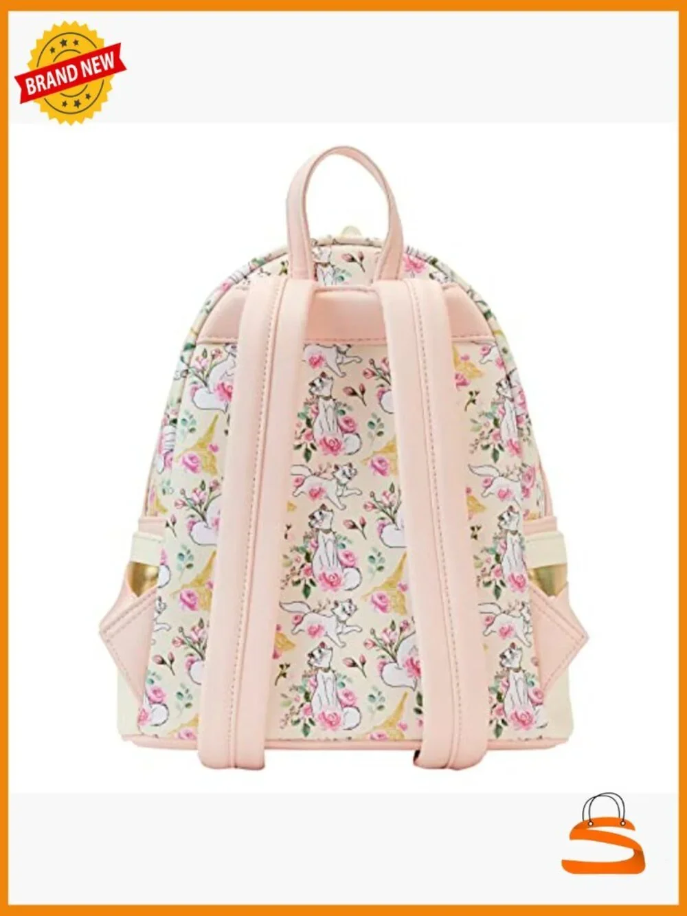 Loungefly Aristocats Duchess Paris Floral Double Strap Shoulder Bag